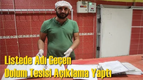 Listede Adı Geçen Dolum Tesisi Açıklama Yaptı