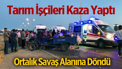 Mersin'de Tarım İşçilerini Taşıyan Araç Kaza Yaptı