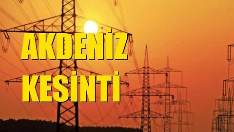 Akdeniz Elektrik Kesintisi 28 Ekim Pazartesi