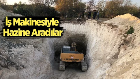 İş Makinesiyle Define Aradılar
