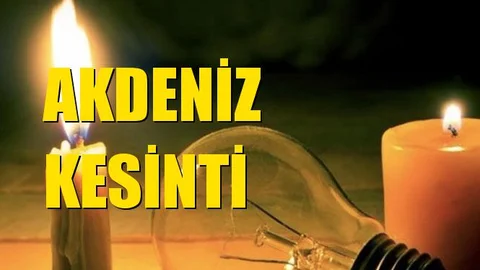 Akdeniz Elektrik Kesintisi 03 Kasım Pazar