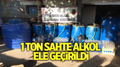 Mersin’de 1 Ton Sahte Alkol Ele Geçirildi