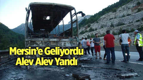 Yolcu Otobüsü Cayır Cayır Yandı