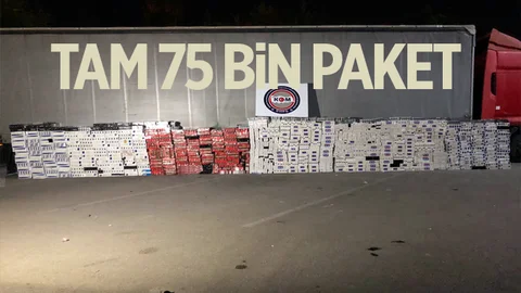 Mersin’de 75 Bin Paket Kaçak Sigara Ele Geçirildi