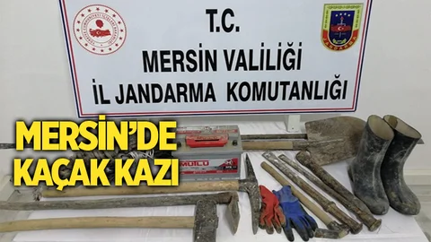 Mersin'de Kaçak Kazı Yapan 4 Kişi Suçüstü Yakalandı