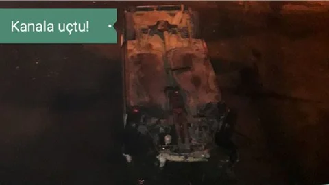 Mersin'de Otomobil Kanala Uçtu