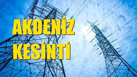 Akdeniz Elektrik Kesintisi 24 Aralık Salı
