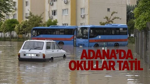 Adana'da Okullar Tatil Edildi