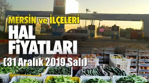 Hal Fiyat Listesi! Mersin Hal Müdürlüğü Fiyat Listesi (31 Aralık 2019 Salı)