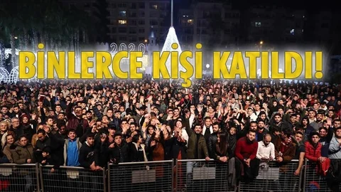 2020 Yılbaşı Kutlamasına Binlerce Mersinli Katıldı