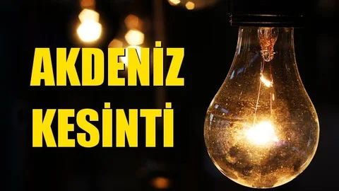 Akdeniz Elektrik Kesintisi 02 Ocak Perşembe
