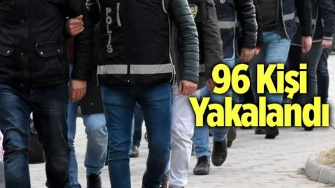 Mersin'de 96 Kişi Yakalandı