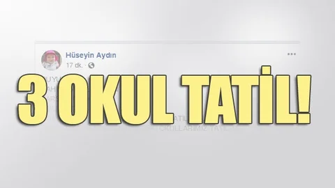 Muhtar Sosyal Medya Hesabından Duyurdu; Mahalledeki 3 Okul Tatil