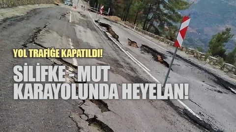 Heyelan Nedeniyle Yol Trafiğe Kapatıldı!