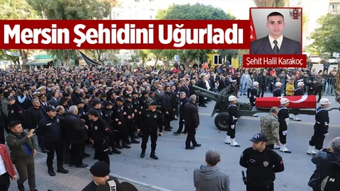 Mersin'de Binler Şehidini Uğurladı