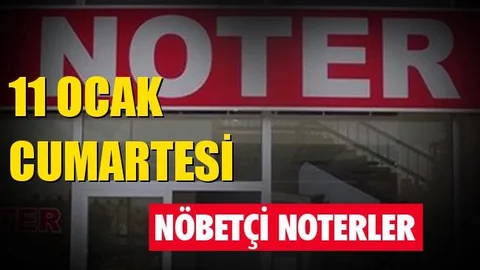 Cumartesi Nöbetçi Noterler!