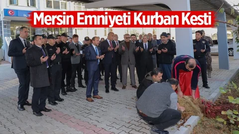 Mersin İl Emniyet Müdürlüğü Kurban Kesti