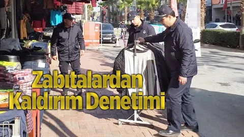 Mersin'de Kaldırım İşgali Yapan Esnaflar Uyarıldı