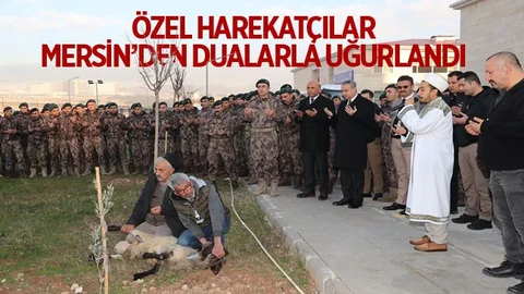 Mersin'de Özel Harekat Polisleri Barış Pınarı Harekat Bölgesine Uğurlandı