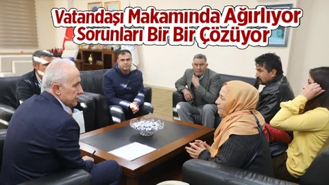 Başkan Gültak, Halk Gününde Vatandaşları Makamında Ağırladı