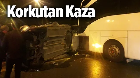 Mersin'de Yolcu Otobüsü Kaza Yaptı