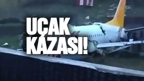 İstanbul'da Uçak Kazası! Uçak Pistten Çıktı