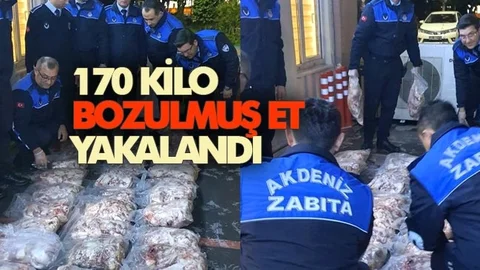 Akdeniz Zabıtası, 170 Kilo Bozulmuş Et Ele Geçirdi