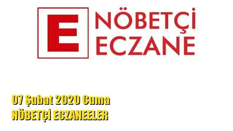 Mersin Nöbetçi Eczaneler 07 Şubat 2020 Cuma
