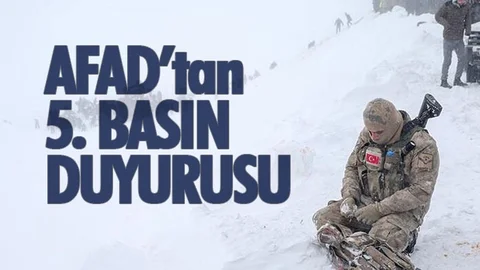 AFAD'ta Van'daki Çığ Felaketleri Hakkında Duyuru