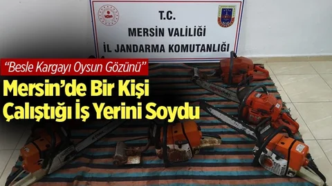 Mersin'de Bir Kişi Çalıştığı İş Yerini Soydu