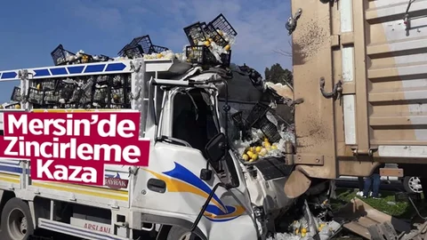 Mersin'de Zincirleme Trafik Kazası