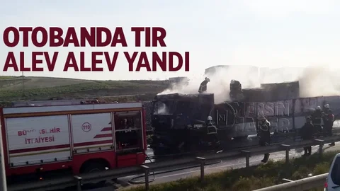 Otobanda Tır Yangını
