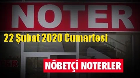 Cumartesi Günü Nöbetçi Olan Noterler