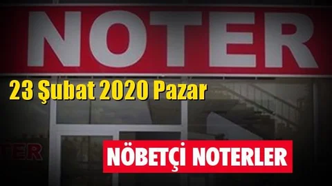 Pazar Günü Nöbetçi Noterler