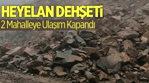 Heyelan 2 Mahallenin Yolunu Kapattı