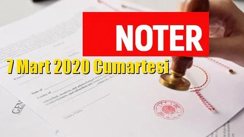 7 Mart  Cumartesi Günü Nöbetçi Noterler