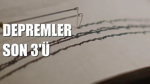 Ege Denizi, İran Sınırı ve Manisa'da Depremler