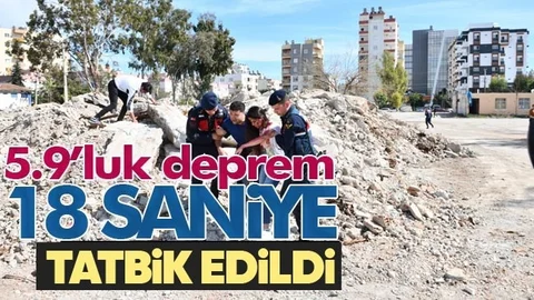 18 Saniye Süren 5.9'luk Deprem Tatbik Edildi