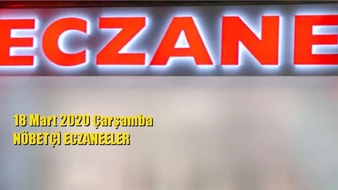 Mersin Nöbetçi Eczaneler 18 Mart 2020 Çarşamba