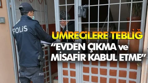Umrecilere Adreslerinde "Dışarı Çıkma ve Misafir Kabul Etme" Tebliği