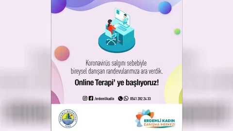 Erdemli Belediyesi Kadın Danışma Merkezi "Online Terapi" Başlatıyor