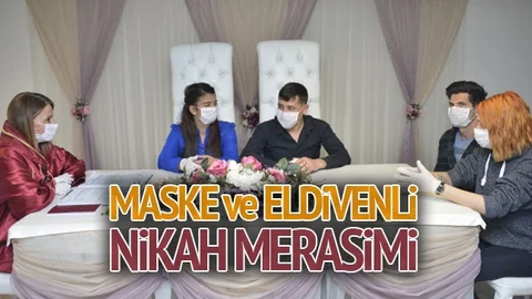 Maske ve Eldivenli Nikah!