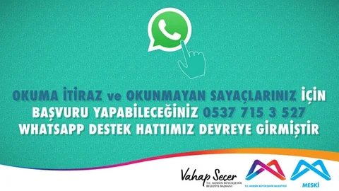 MESKİ’den Okunmayan Su Sayaçlarına Whatsapp Kolaylığı