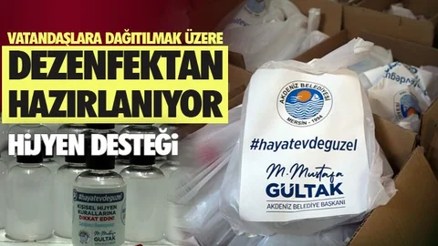 Vatandaşlara Dağıtılmak Üzere Dezenfektan Hazırlıyor