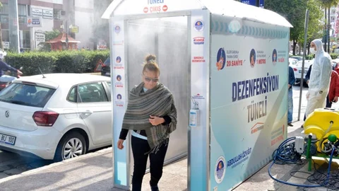 Dezenfeksiyon Tüneli Yenişehirlilerin Hizmetinde