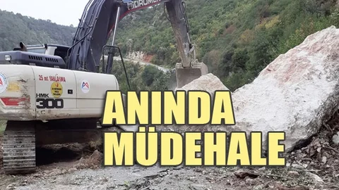 Yaşanan Heyelana Anında Müdahale