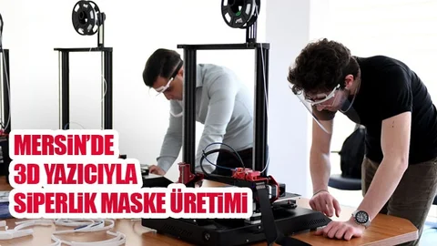 Mersin'de 3d Yazıcılar İle Siperlik Maske Üretiyor