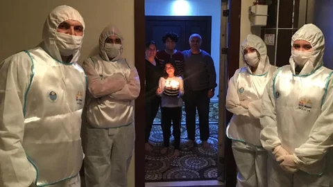 Sokağa Çıkma Yasağında Doğum Günü Sürprizi