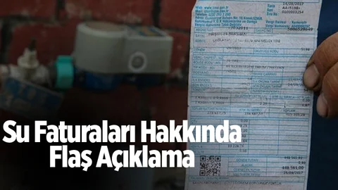 Su Faturalarıyla İlgili Flaş Gelişme