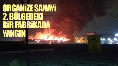 Organize Sanayi 2. Bölgede Tesiste Yangını